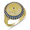 Lucky Life 925 Ayar Gumuss  Gold Yuvarlak Nazarlı Lucky Life Lucky Life Kadın Yüzük