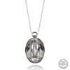 Swarovski Crystal Taşlı Oval Lucky Life 925 Ayar Gumuss  Lucky Life Lucky Life Lucky Life Kadın Kolye