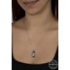Swarovski Crystal Taşlı Mavi Baget Lucky Life 925 Ayar Gumuss  Lucky Life Lucky Life Lucky Life Kadın Kolye