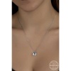 Swarovski Crystal Taşlı Kare Lucky Life 925 Ayar Gumuss  Lucky Life Lucky Life Lucky Life Kadın Kolye