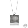 Swarovski Crystal Taşlı Kare Lucky Life 925 Ayar Gumuss  Lucky Life Lucky Life Lucky Life Kadın Kolye