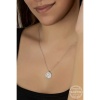 Swarovski Crystal Taşlı Yuvarlak Lucky Life 925 Ayar Gumuss  Lucky Life Lucky Life Lucky Life Kadın Kolye