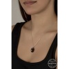 Swarovski Crystal Taşlı Oval Lucky Life 925 Ayar Gumuss  Lucky Life Lucky Life Lucky Life Kadın Kolye