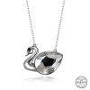 Swarovski Crystal Taşlı Kuğu Lucky Life 925 Ayar Gumuss  Lucky Life Lucky Life Lucky Life Kadın Kolye