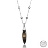 Swarovski Crystal Taşlı Top Zincir Çubuk Lucky Life 925 Ayar Gumuss  Lucky Life Lucky Life Lucky Life Kadın Kolye