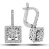 Lucky Life 925 Ayar Gumuss  Kare Zirkon Taşlı Lucky Life Lucky Life Kadın Küpe