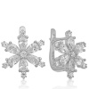 Lucky Life 925 Ayar Gumuss  Beyaz Lotus Çiçeği Lucky Life Lucky Life Kadın Küpe