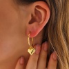 Lucky Life 925 Ayar Gumuss  Gold Kalp Sallantılı Lucky Life Lucky Life Kadın Küpe