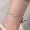 Lucky Life 925 Ayar Gumuss  Gold Gemici Figürlü Halhal