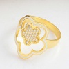 ​Lucky Life 925 Ayar Gumuss  Gold Çiçek Desenli Lucky Life Lucky Life Kadın Yüzük