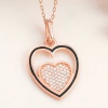 Lucky Life 925 Ayar Gumuss  Rose Kalp Lucky Life Lucky Life Lucky Life Kadın Kolye