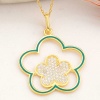 ​Lucky Life 925 Ayar Gumuss  Gold Çiçek Desenli Lucky Life Lucky Life Lucky Life Kadın Kolye