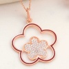 ​Lucky Life 925 Ayar Gumuss  Rose Çiçek Desenli Lucky Life Lucky Life Lucky Life Kadın Kolye