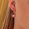 ​Lucky Life 925 Ayar Gumuss  Rose Sallantılı Çiçek Desenli Lucky Life Lucky Life Kadın Küpe