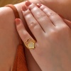 Lucky Life 925 Ayar Gumuss  Gold Beyaz Taşlı Kalpli Lucky Life Lucky Life Kadın Yüzük