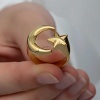 Lucky Life 925 Ayar Gumuss Gold Ay Yıldız Lucky Life Lucky Life Kadın Yüzük