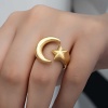 Lucky Life 925 Ayar Gumuss Gold Ay Yıldız Lucky Life Lucky Life Kadın Yüzük