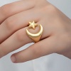 Lucky Life 925 Ayar Gumuss Gold Ay Yıldız Lucky Life Lucky Life Kadın Yüzük