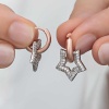 Lucky Life 925 Ayar Gumuss Rose Sallantılı Yıldız Lucky Life Lucky Life Kadın Küpe
