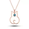 Lucky Life 925 Ayar Gumuss Mart Ayı Doğum Taşı Kedi Lucky Life Lucky Life Lucky Life Kadın Kolye