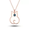 Lucky Life 925 Ayar Gumuss Aralık Ayı Doğum Taşı Kedi Lucky Life Lucky Life Lucky Life Kadın Kolye