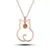 Lucky Life 925 Ayar Gumuss Kasım Ayı Doğum Taşı Kedi Lucky Life Lucky Life Lucky Life Kadın Kolye