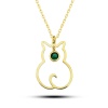 Lucky Life 925 Ayar Gumuss Mayıs Ayı Doğum Taşı Kedi Lucky Life Lucky Life Lucky Life Kadın Kolye