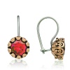 Lucky Life 925 Ayar Gumuss Kırmızı Yuvarlak Otantik Lucky Life Lucky Life Kadın Küpe