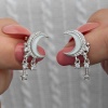 Lucky Life 925 Ayar Gumuss Sallantılı Ay Yıldız Lucky Life Lucky Life Kadın Küpe
