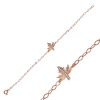 Lucky Life 925 Ayar Gumuss Rose Çınar Yaprağı Lucky Life Lucky Life Kadın Bileklik