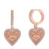 Lucky Life 925 Ayar Gumuss Rose Kalp Sallantılı Lucky Life Lucky Life Kadın Küpe