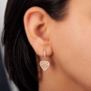 Lucky Life 925 Ayar Gumuss Rose Kalp Sallantılı Lucky Life Lucky Life Kadın Küpe