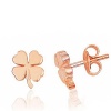 Lucky Life 925 Ayar Gumuss Rose Yonca Çivili Lucky Life Lucky Life Kadın Küpe