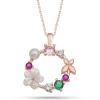 Lucky Life 925 Ayar Gumuss Rose Manolya Çiçeği Kelebek Lucky Life Lucky Life Lucky Life Kadın Kolye