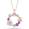 Lucky Life 925 Ayar Gumuss Rose Manolya Çiçeği Kelebek Lucky Life Lucky Life Lucky Life Kadın Kolye