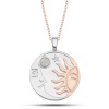 Lucky Life 925 Ayar Gumuss Rose Opal Beyaz Taşlı Ay Güneş Lucky Life Lucky Life Lucky Life Kadın Kolye