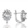 Lucky Life 925 Ayar Gumuss Beyaz Çiçek Desenli J Lucky Life Lucky Life Kadın Küpe