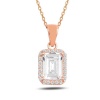 Lucky Life 925 Ayar Gumuss Rose Baget Taşlı Lucky Life Lucky Life Lucky Life Kadın Kolye