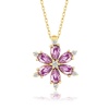 Lucky Life 925 Ayar Gumuss Gold Mor Lotus Çiçeği Lucky Life Lucky Life Lucky Life Kadın Kolye