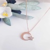 Lucky Life 925 Ayar Gumuss Rose Ay Yıldız Lucky Life Lucky Life Lucky Life Kadın Kolye