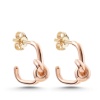 Lucky Life 925 Ayar Gumuss Rose Düğüm Lucky Life Lucky Life Kadın Küpe
