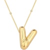 Lucky Life 925 Ayar Gumuss Gold Balon V Harfi Lucky Life Lucky Life Lucky Life Kadın Kolye