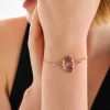 Lucky Life 925 Ayar Gumuss Rose Mor Çiçek Lucky Life Lucky Life Kadın Bileklik
