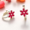 Lucky Life 925 Ayar Gumuss Pembe Çiçek Çocuk Küpesi