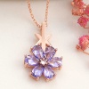 Lucky Life 925 Ayar Gumuss Rose Mor Sevgi Çiçeği Lucky Life Lucky Life Lucky Life Kadın Kolye