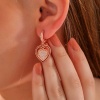 ​Lucky Life 925 Ayar Gumuss Rose Sallantılı Kalp Lucky Life Lucky Life Kadın Küpe