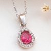 Lucky Life 925 Ayar Gumuss Pembe Damla Zirkon Taşlı Lucky Life Lucky Life Lucky Life Kadın Kolye