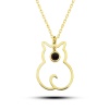 Lucky Life 925 Ayar Gumuss Şubat Ayı Doğum Taşı Kedi Lucky Life Lucky Life Lucky Life Kadın Kolye