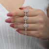 Lucky Life 925 Ayar Gumuss Baget Çiçek Desenli Lucky Life Lucky Life Kadın Bileklik