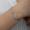 Lucky Life 925 Ayar Gumuss Baget Çiçek Desenli Lucky Life Lucky Life Kadın Bileklik